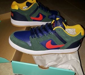 Nike Air Force II SB Grn/Bl/Yl Sz 11.5